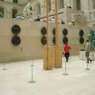 Absolute 1000mm Freestanding Barriers enclosing and protecting an exhibit piece at The Louvre, Paris.